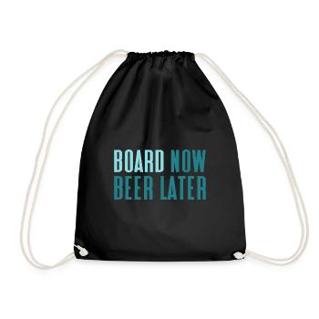 Snowboard Board maintenant bière plus tard - Sac de sport léger - noir - Devant