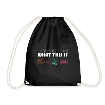Funny 70s 80s I Have No Idea What This Is Retro - Drawstring Bag - black - Front
