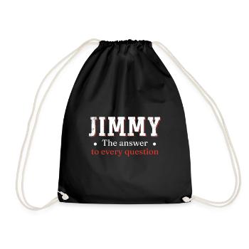Jimmy: Die Antwort auf jede Frage - Turnbeutel - Schwarz - Vorne