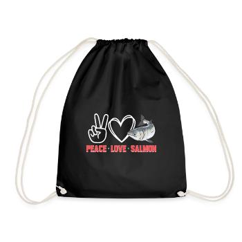 Salmon Fishing Salmon Angler - Drawstring Bag - black - Front