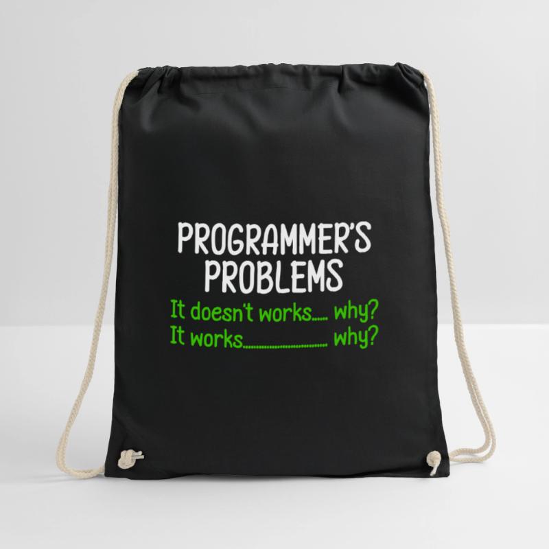 Programmer Tux Problems Birthday Gift Drawstring Bag