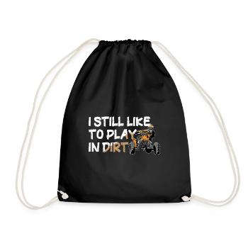 Hobbyist Gift likes to play - Drawstring Bag - black - Front