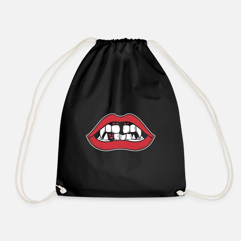 Vampire Lips Makeup Artist Poison - Drawstring Bag - black