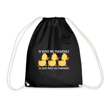 Cadeau agriculteur éleveur de canards - Sac de sport léger - noir - Devant
