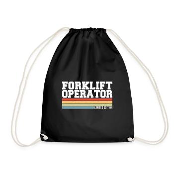 Forklift Operator Limited Edition Forklift Driver - Drawstring Bag - black - Front