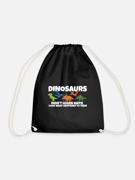 Les dinosaures n’ont pas appris les maths Drôles de maths - Sac de sport léger - noir