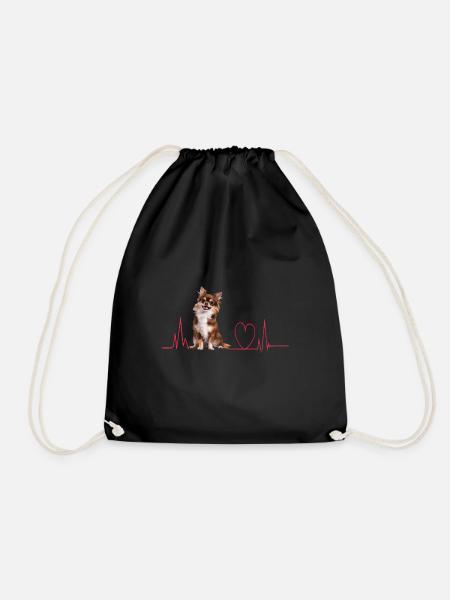Cadeau Heartbeat pour chiens - Sac de sport léger - noir