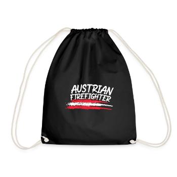 Austrian Firefighter -SIX - Drawstring Bag - black - Front