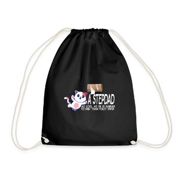 A stepfather as cool as I am is hard to find - Drawstring Bag - black - Front