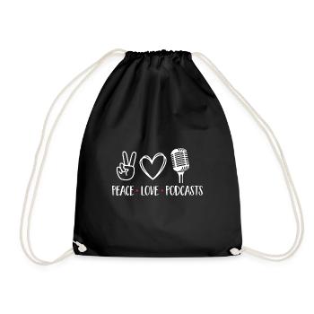 Podcaster Podcast - Drawstring Bag - black - Front