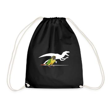 Molina Parakeet Parrot Bird Parakeet - Drawstring Bag - black - Front