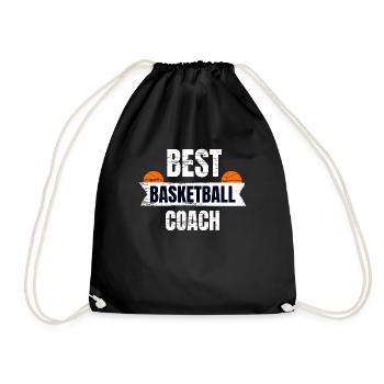 Bester Basketball Trainer - Turnbeutel - Schwarz - Vorne