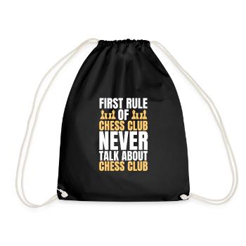 Chess Club Gift - Drawstring Bag - black - Front