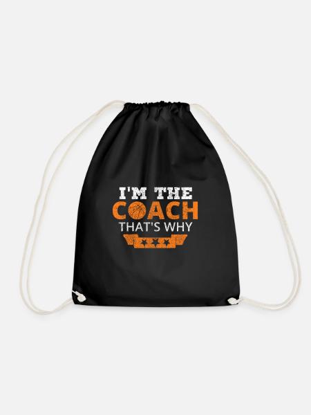 Basketball Coach Lustig - Turnbeutel - Schwarz