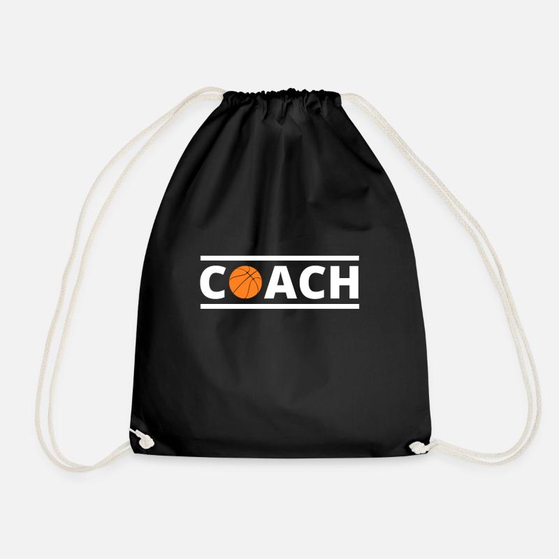 Basketball coach - Drawstring Bag - black