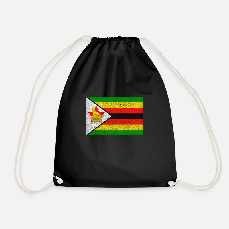 Drapeau zimbabwéen - Sac de sport léger - noir