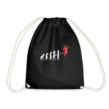 Badminton Evolution Entwicklung - Turnbeutel - Schwarz - Vorne
