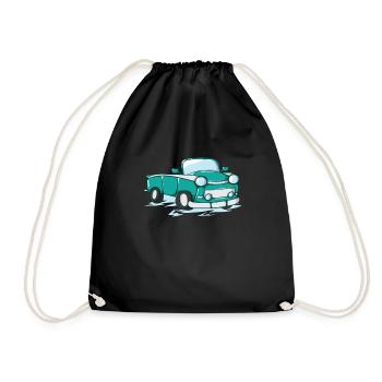 Auto Trabi als Comic - Turnbeutel - Schwarz - Vorne