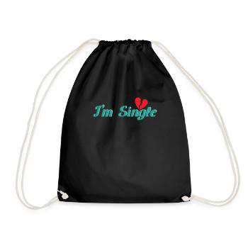 I´m single - Drawstring Bag - black - Front