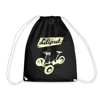Liliput DDR tricycle toy Ostalgie T-shirt - Drawstring Bag - black - Front
