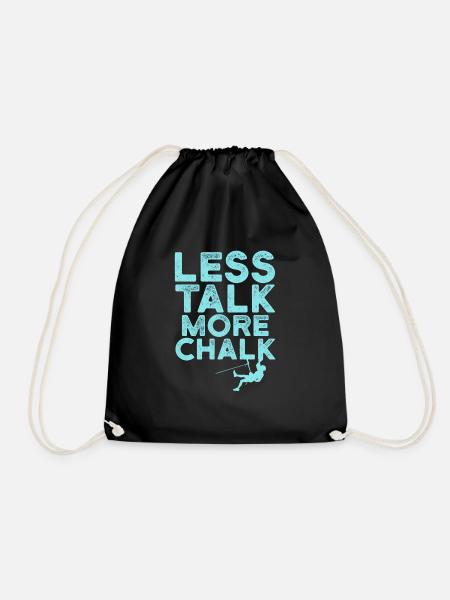 Less Talk More Chalk - Turnbeutel - Schwarz