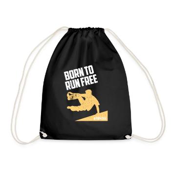 Parkour freerunner gift - Drawstring Bag - black - Front