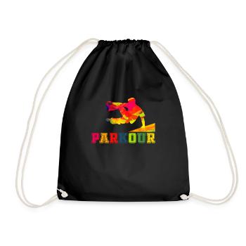 Parkour freerunner gift - Drawstring Bag - black - Front