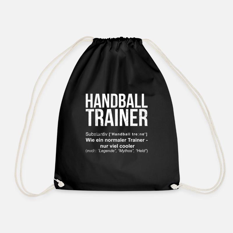 Handballtrainer Lustige Geschenkidee Definition - Turnbeutel - Schwarz