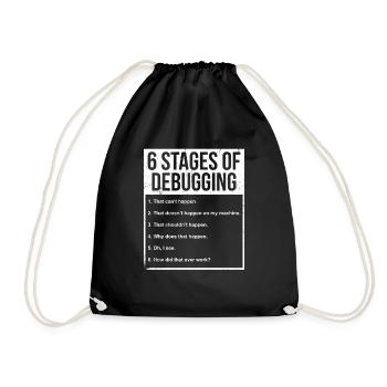 Programmer Funny gift idea - Drawstring Bag - black - Front