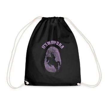 Equestrian sports are in my DNA - Drawstring Bag - black - Front