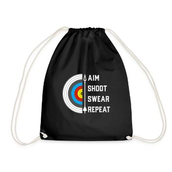 Cadeau de tir à l'arc - Sac de sport léger - noir - Devant
