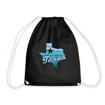 Texas American state - Drawstring Bag - black - Front