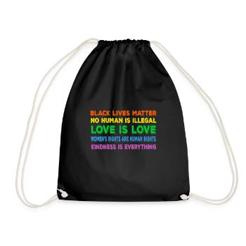 Fierté gay LGBT - Sac de sport léger - noir - Devant