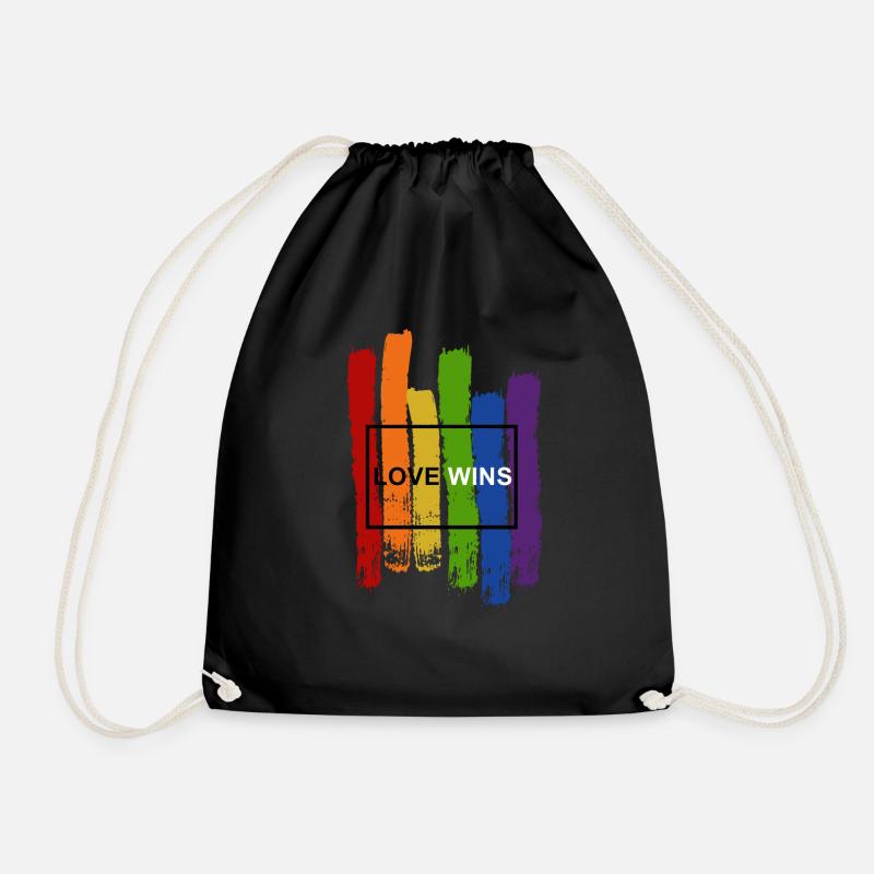 LGBT-Schwulenstolz - Turnbeutel - Schwarz