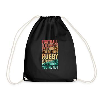 Conception drôle de rugby - Sac de sport léger - noir - Devant
