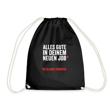 Abschied Kollege Verräter Lustiges Geschenk - Turnbeutel - Schwarz - Vorne