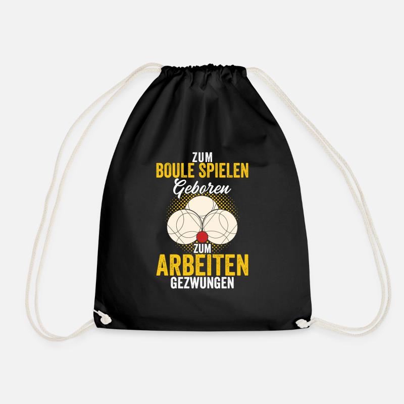 Boulespieler Boccia Geschenk - Turnbeutel - Schwarz
