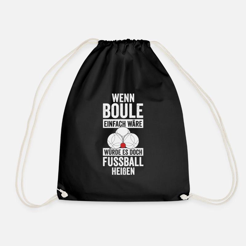 Boule Spieler Geschenkidee - Turnbeutel - Schwarz
