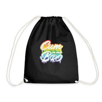 Gay "Cum in Me Bro" - Turnbeutel - Schwarz - Vorne
