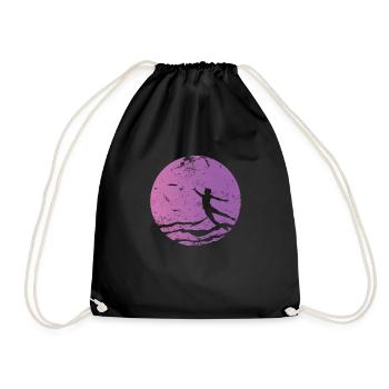 Disc golf is way too fast for you - Drawstring Bag - black - Front