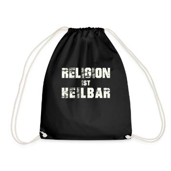 Religion Atheist - Turnbeutel - Schwarz - Vorne