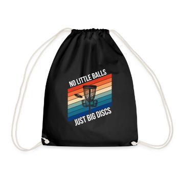 Disc Golf Discgolf gift idea - Drawstring Bag - black - Front