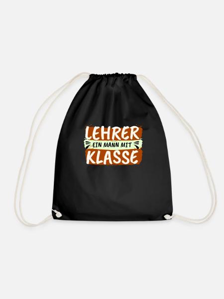 Lehrer ein Mann mit Klasse Geschenk - Turnbeutel - Schwarz