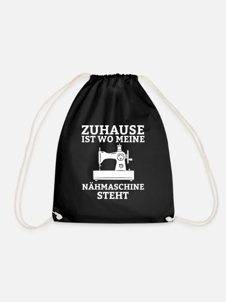 Schneider Spruch Geschenk Nähmaschine Stricken - Turnbeutel - Schwarz