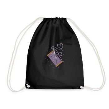 Sewing Paths Role - Drawstring Bag - black - Front