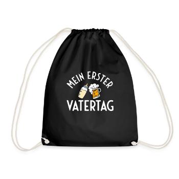 Mein erster Vatertag für Väter mit erstem Kind - Turnbeutel - Schwarz - Vorne