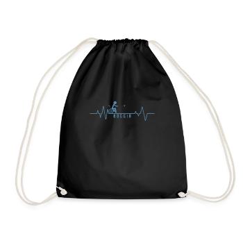 Battements de cœur pour la pétanque - Sac de sport léger - noir - Devant