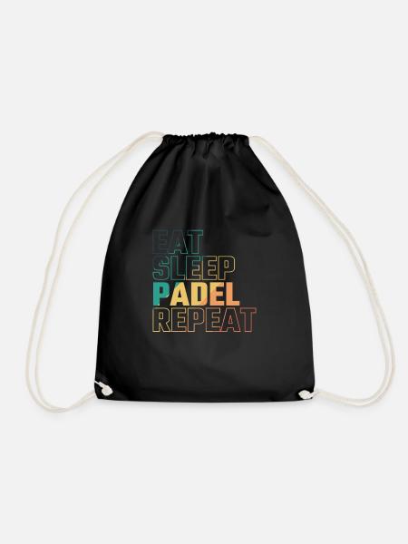 Eat Sleep Padel Repeat - Turnbeutel - Schwarz