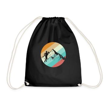 Trail run off the road - Drawstring Bag - black - Front