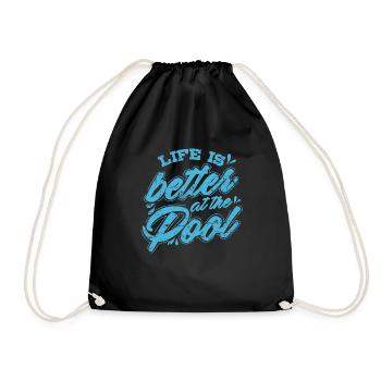 Natation Life is Better at the Pool - Sac de sport léger - noir - Devant